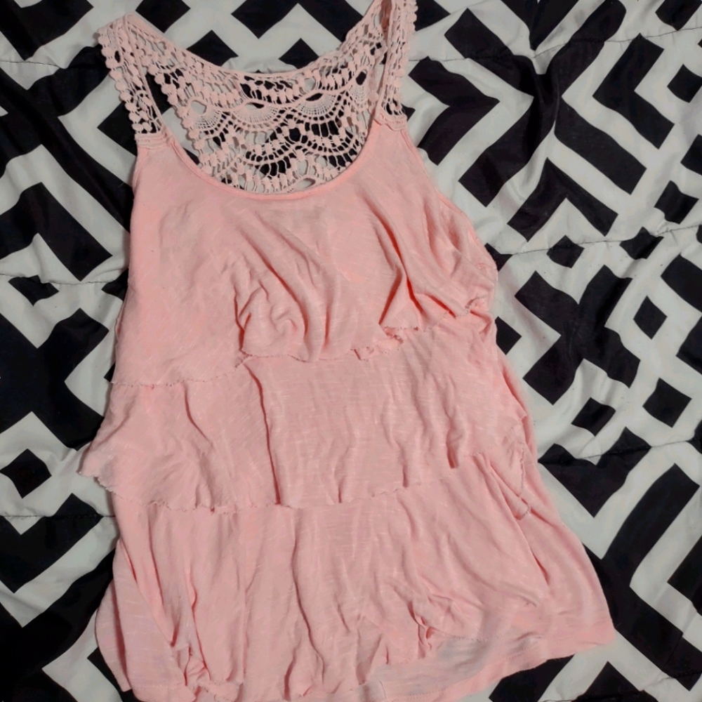 Pink lace top